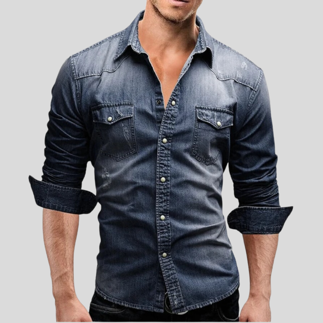 Urtieri™ – Modern och Stilsäker Jeansskjorta