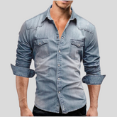 Urtieri™ – Modern och Stilsäker Jeansskjorta