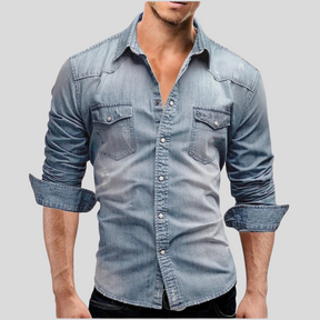 Urtieri™ – Modern och Stilsäker Jeansskjorta