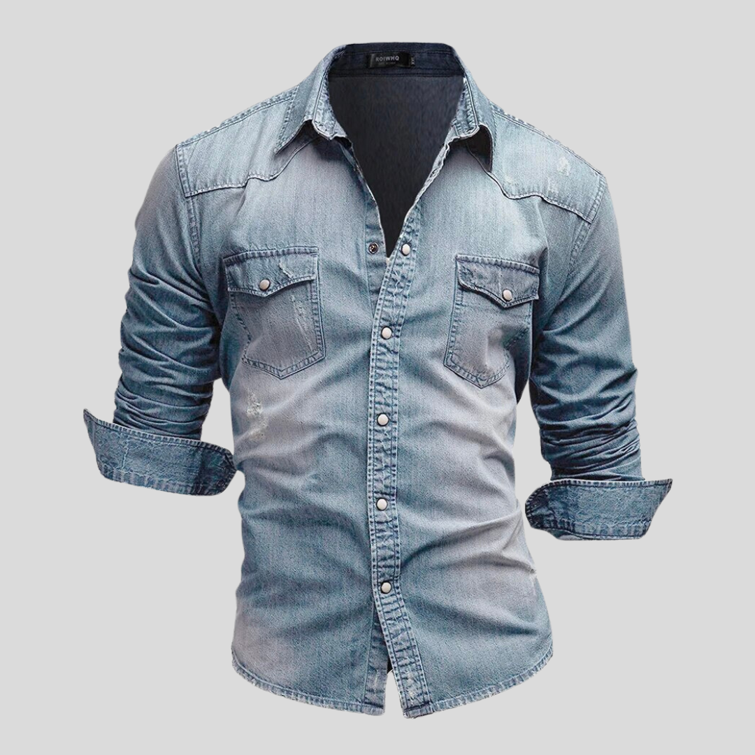 Urtieri™ – Modern och Stilsäker Jeansskjorta